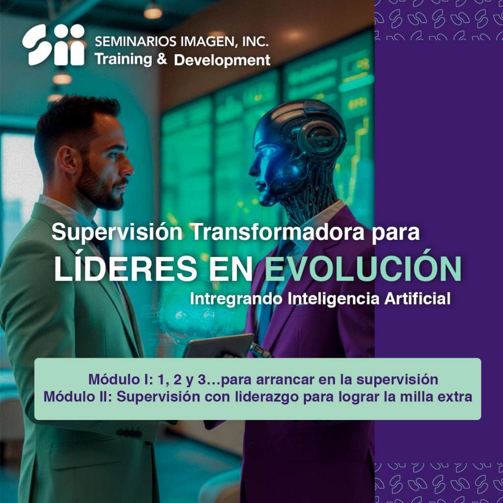 Dra. Joyce González impartiendo el taller de Supervisión Transformadora e IA para líderes y gerentes en Puerto Rico – Seminarios Imagen Sii Training.